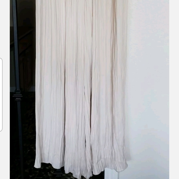 Zara Palazzo Pleated Pants - Vanilla - Picture 10 of 11